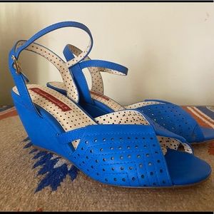 BAIT blue wedge sandals